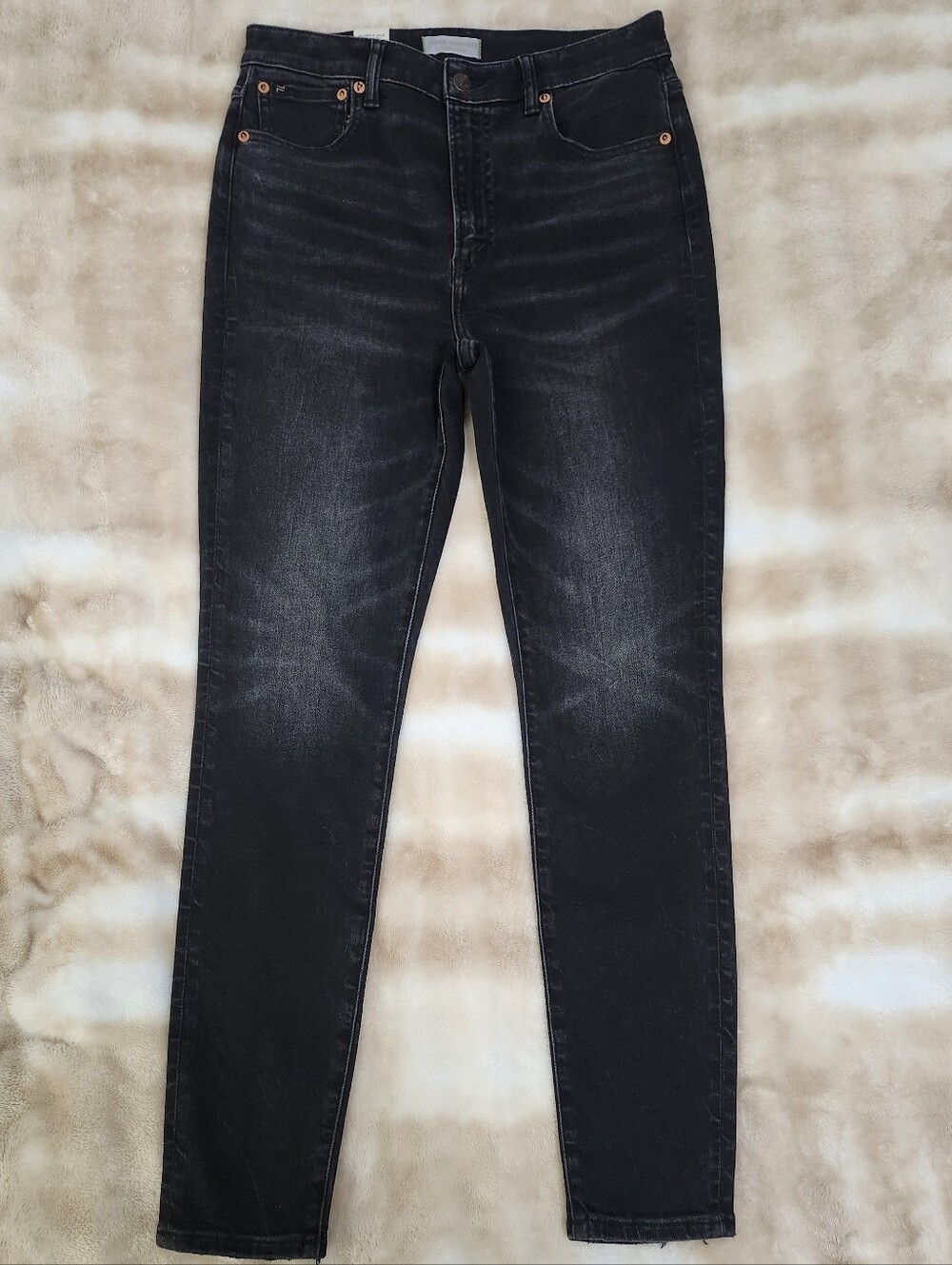 AE77 Super High Rise Black Jeans 10 REG American Eagle